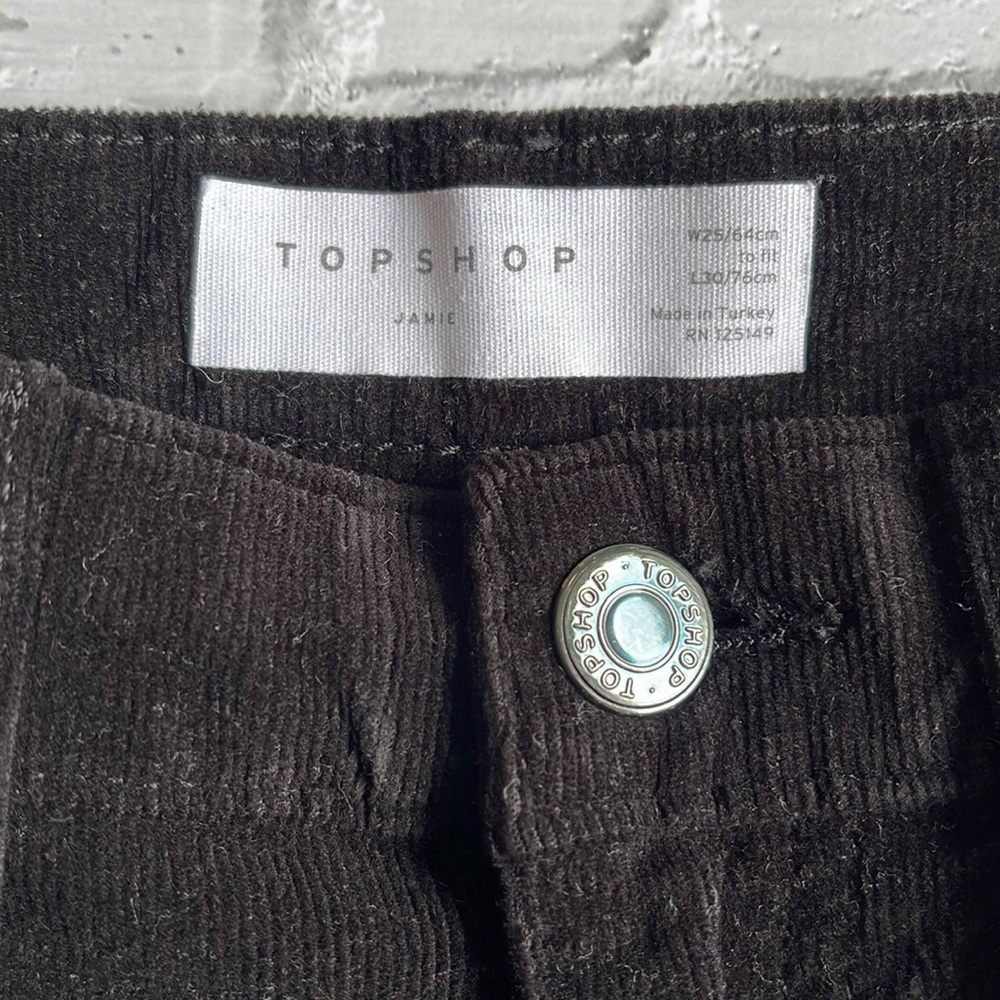 TOPSHOP | Jamie Cord Jeans in Black - Picture 4 of 8